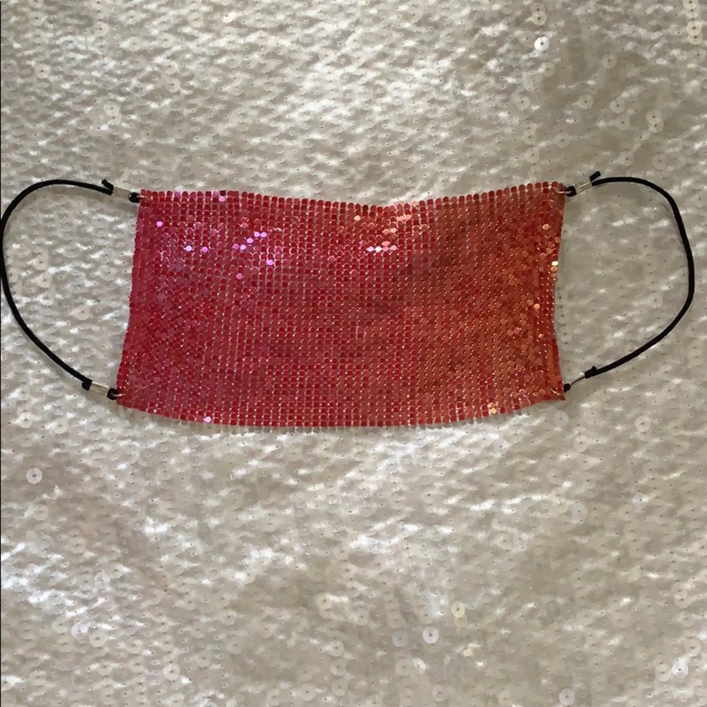 A sexy, metal-mesh fashion mask